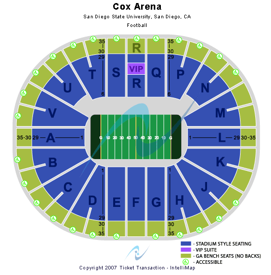 Viejas Arena At Aztec Bowl Football Seating Chart